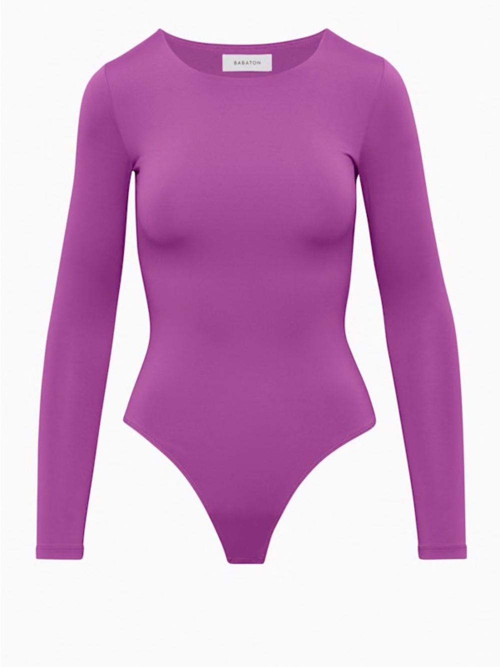 Aritzia Babaton Contour Crew Longsleeve Bodysuit - Ube Purple, Size M